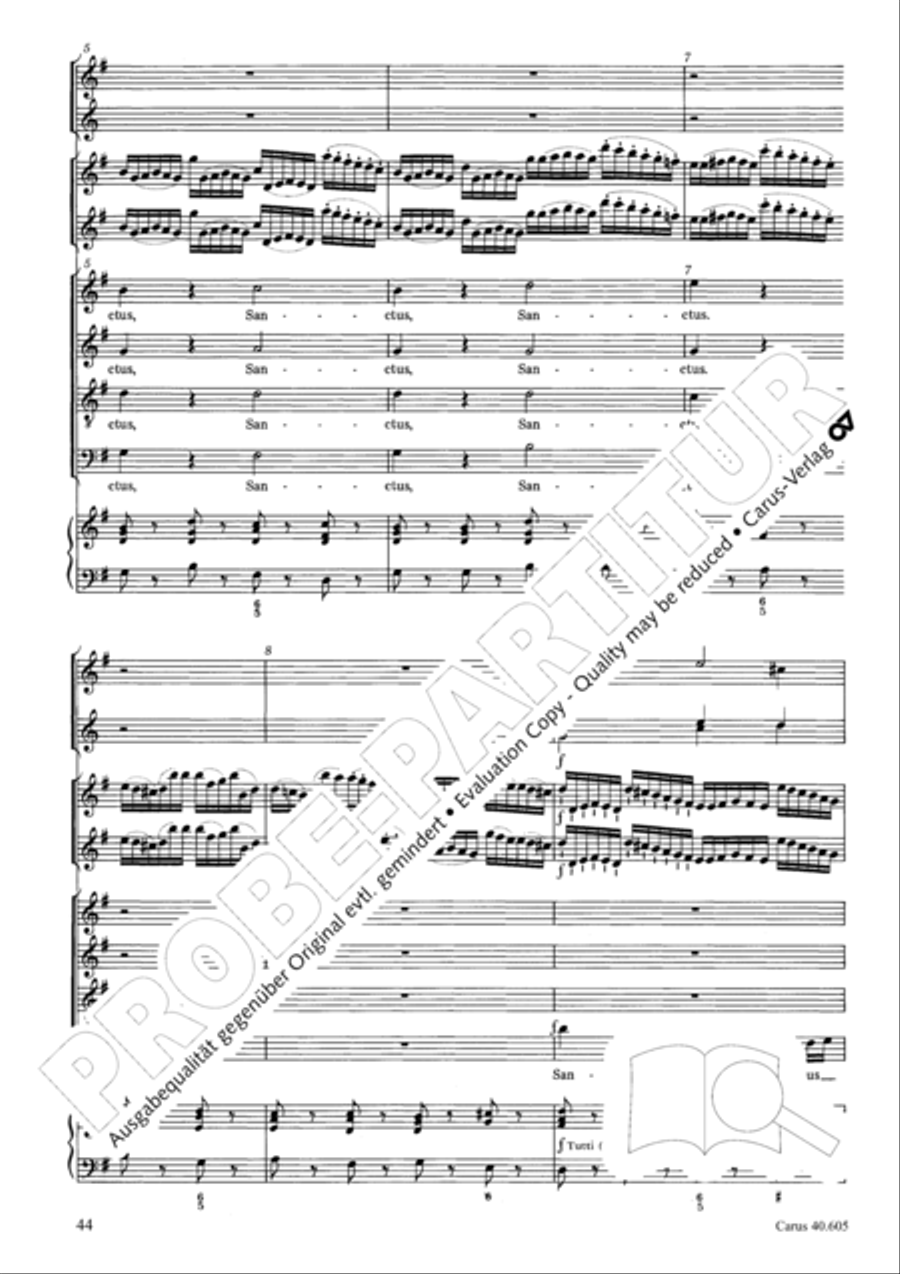 Nikolai Mass (Missa Sancti Nicolai) 4-Part scores gallery preview page 45