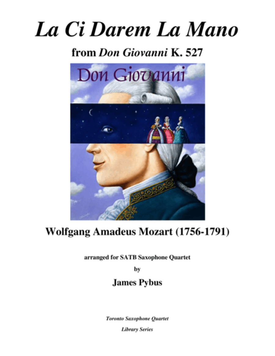 La Ci Carem La Mano (from Mozart’s opera Don Giovanni) Saxophone Quartet scores gallery preview page 1