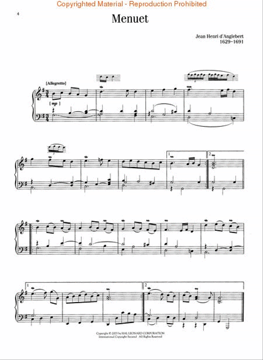 The Baroque Era - Easy to Intermediate Piano Piano Solo scores gallery preview page 2