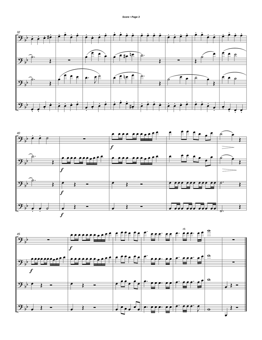 Three Linden Lieder Brass Quartet scores gallery preview page 5