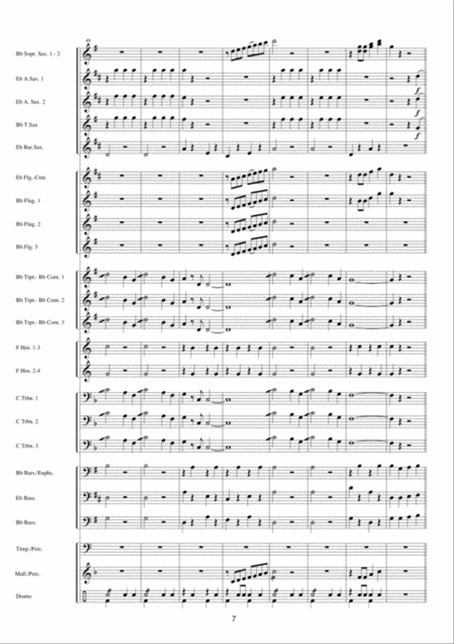 Carnaval Festival Carnaval Festival Fanfare Band scores gallery preview page 8