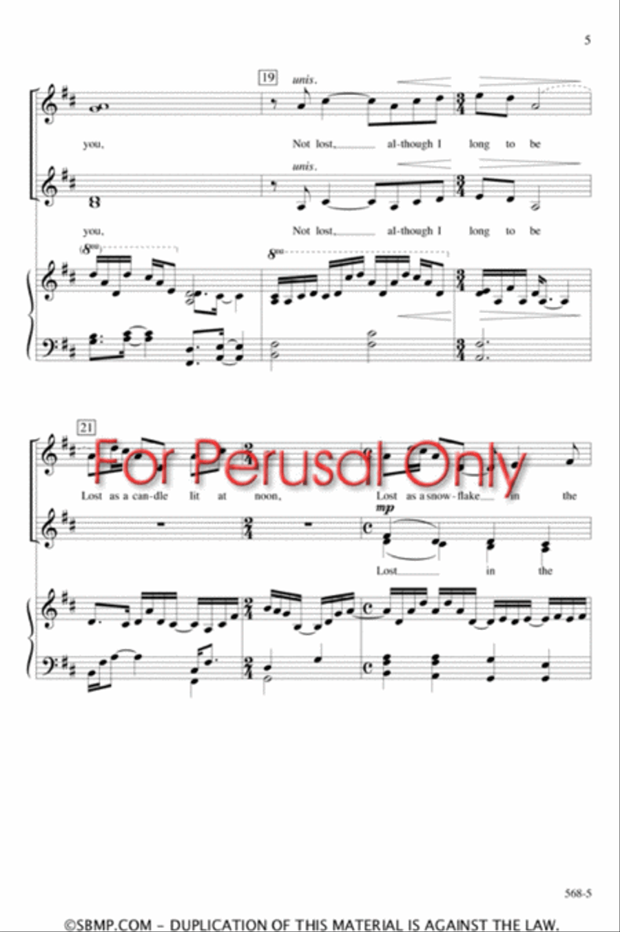 I Am Not Yours - SSAA Octavo SSAA scores gallery preview page 4