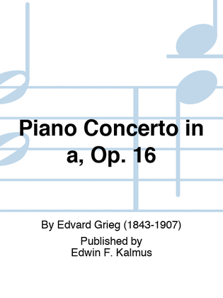 Book cover for Piano Concerto in a, Op. 16