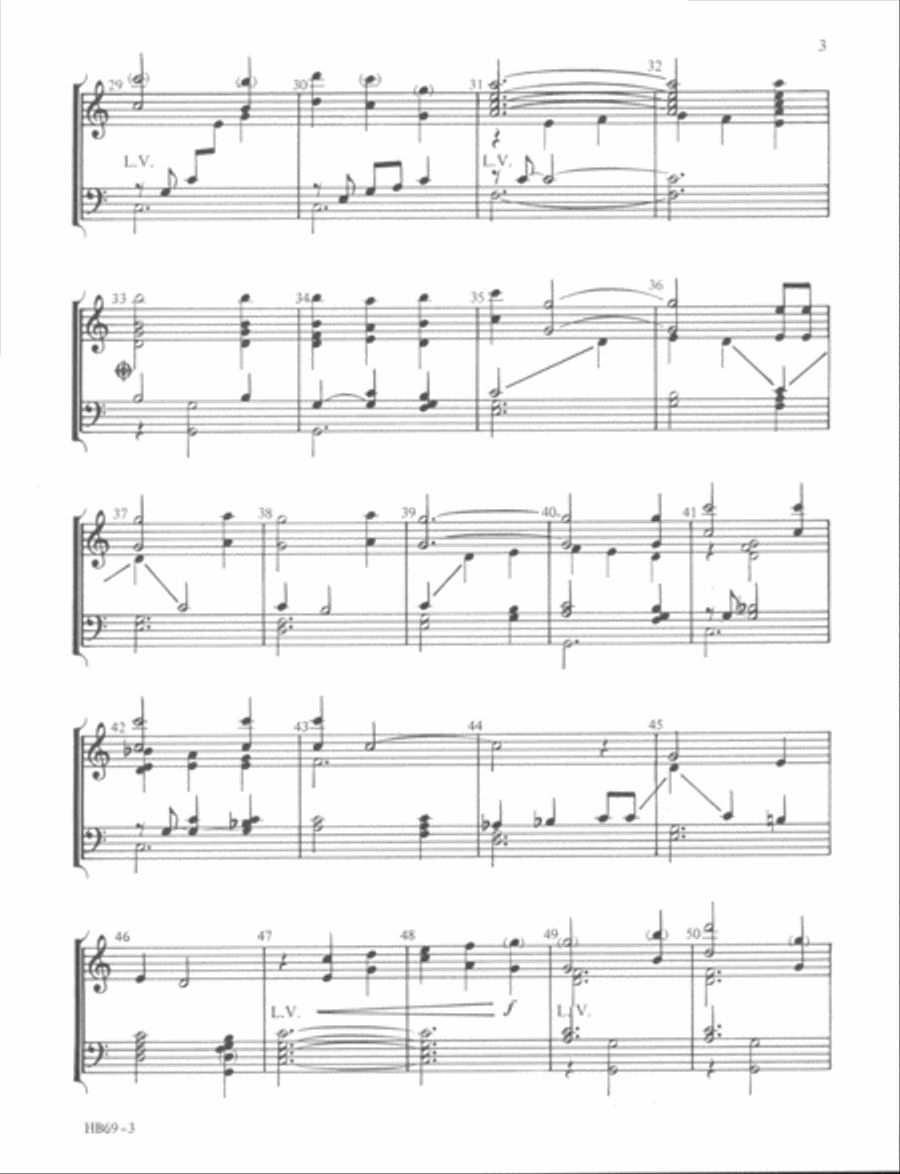 His Eye Is On the Sparrow - Wagner Handbell Choir scores gallery preview page 4