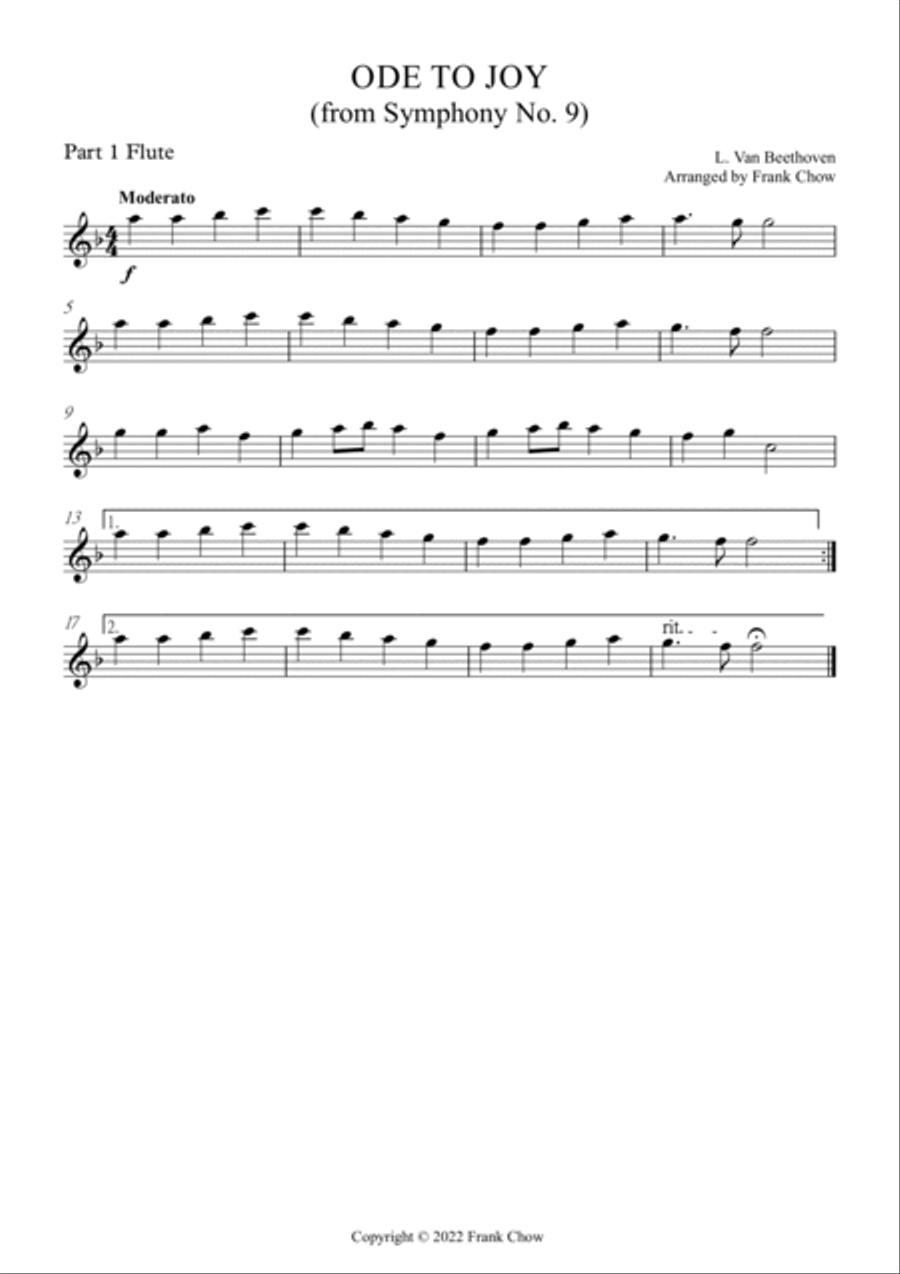 Ode To Joy (from Symphony No. 9) (Orchestra/Concert Band Flexible Instrumentation) Concert Band scores gallery preview page 6