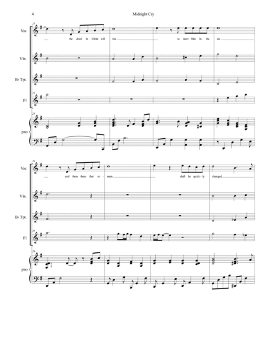 Midnight Cry Trumpet scores gallery preview page 4