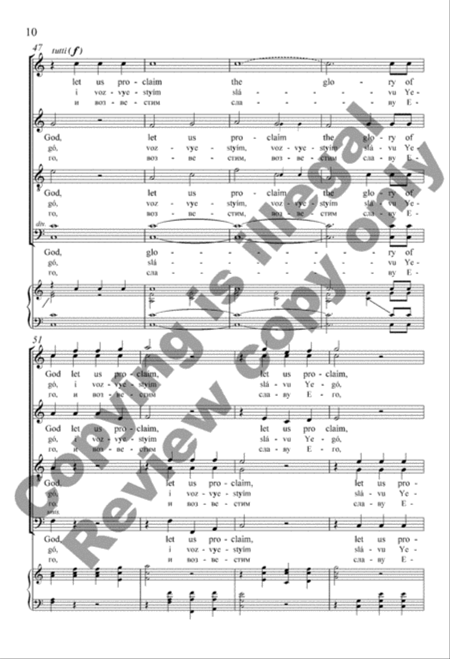 This Is the Day That the Lord Has Made/Syey dyen’, yegó zhe sotvoryí Gospód’ Divisi scores gallery preview page 10