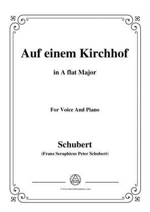 Schubert-Auf einem Kirchhof,in A flat Major,for Voice&Piano