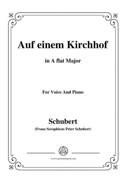 Schubert-Auf einem Kirchhof,in A flat Major,for Voice&Piano image number null