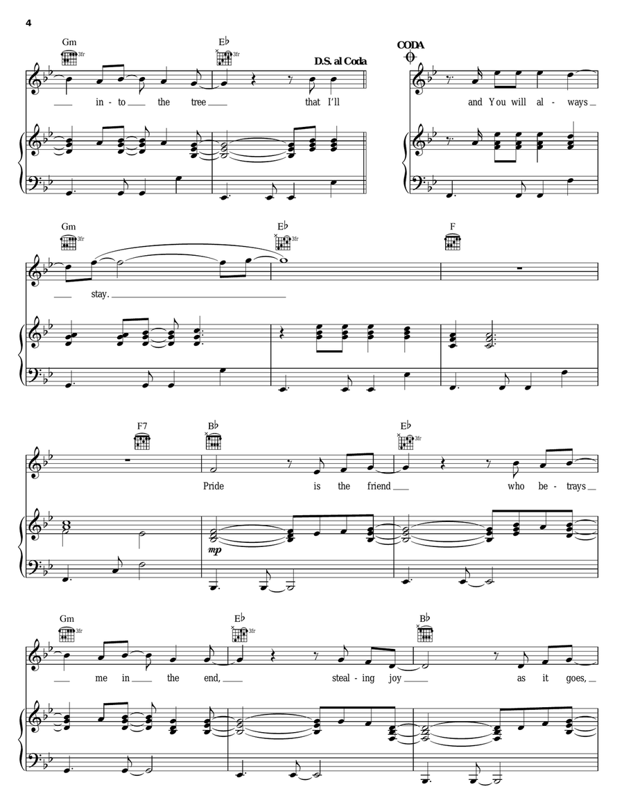 Stay Piano, Vocal, Guitar scores gallery preview page 4