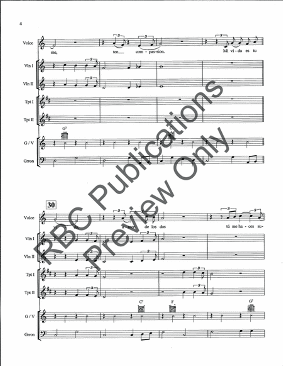 Amor De Los dos Voice scores gallery preview page 6
