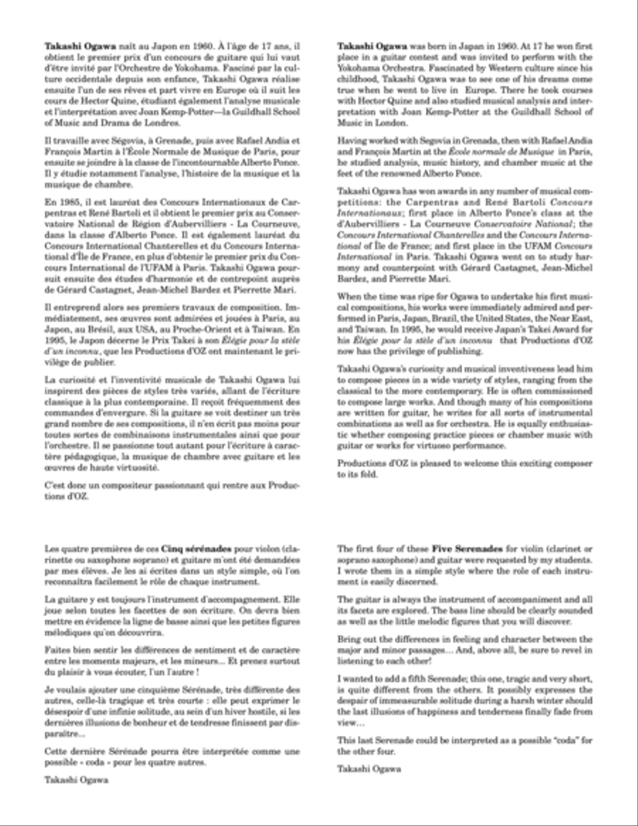 Cinq sérénades Cinq sérénades Violin scores gallery preview page 3