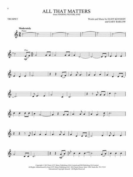 Contemporary Broadway by Various Trumpet Solo - Sheet Music