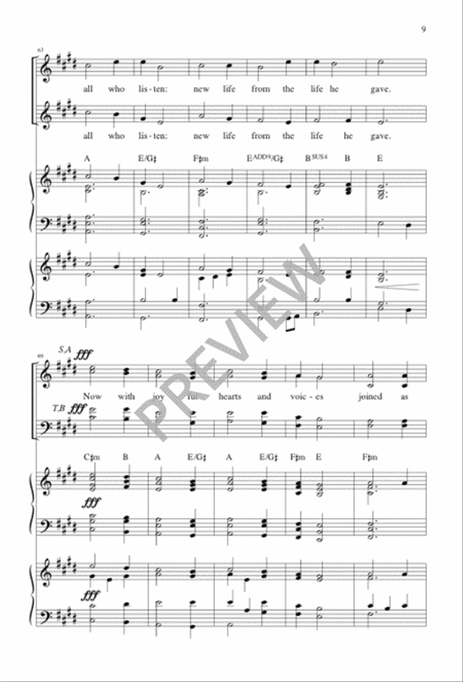 Alleluia, Christ Is Risen 4-Part scores gallery preview page 9