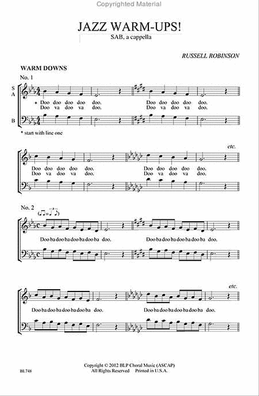 Jazz Warm-Ups! Jazz Warm-Ups! 3-Part scores gallery preview page 2