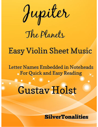 Book cover for Jupiter the Planets Easy Violin Sheet Music