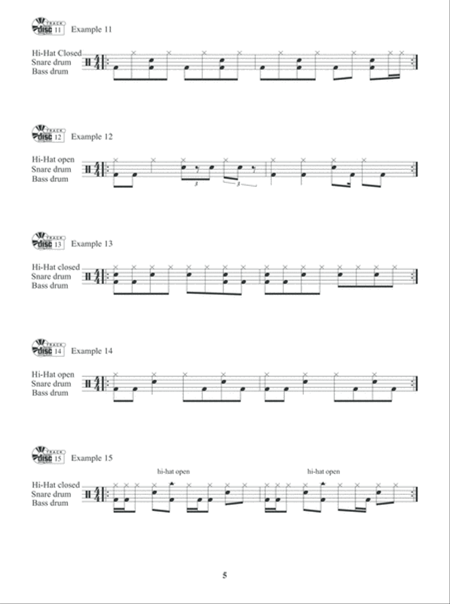 100 Legendary Modern Rock Drum Beats Drum Set scores gallery preview page 6