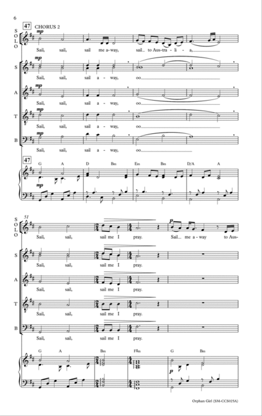 Orphan Girl 4-Part scores gallery preview page 6