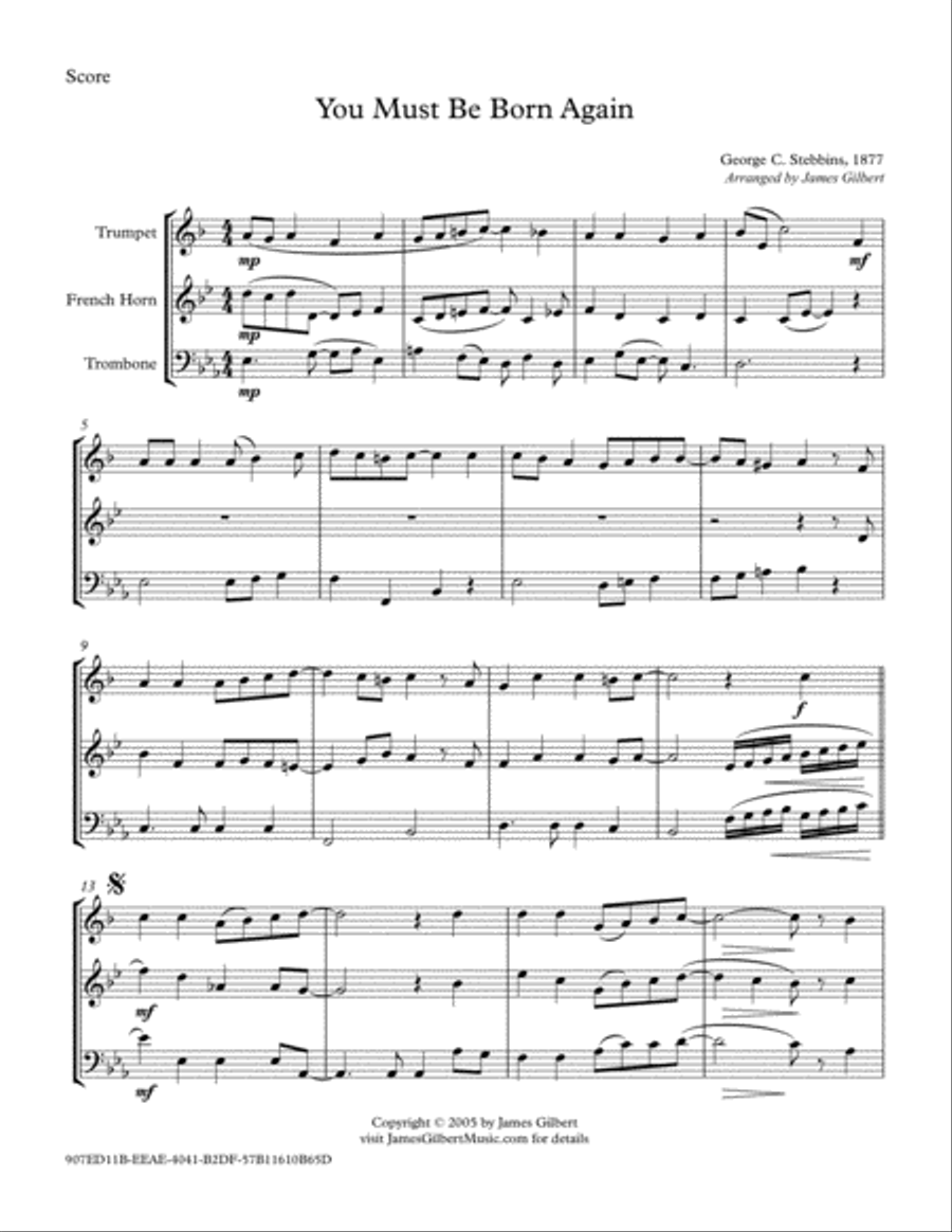 You Must Be Born Again You Must Be Born Again Brass Ensemble scores gallery preview page 4