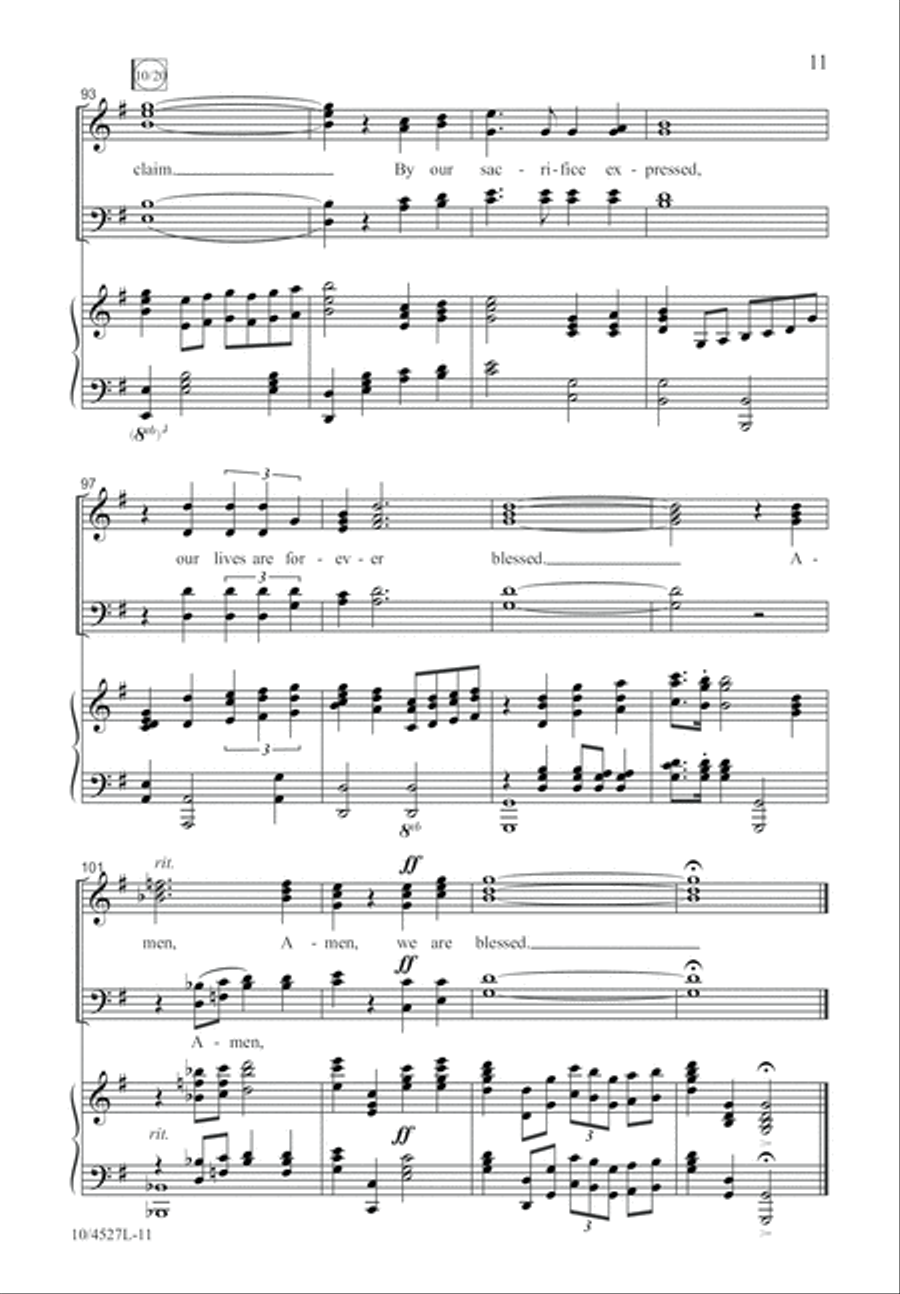 A Servant's Blessing 4-Part scores gallery preview page 11