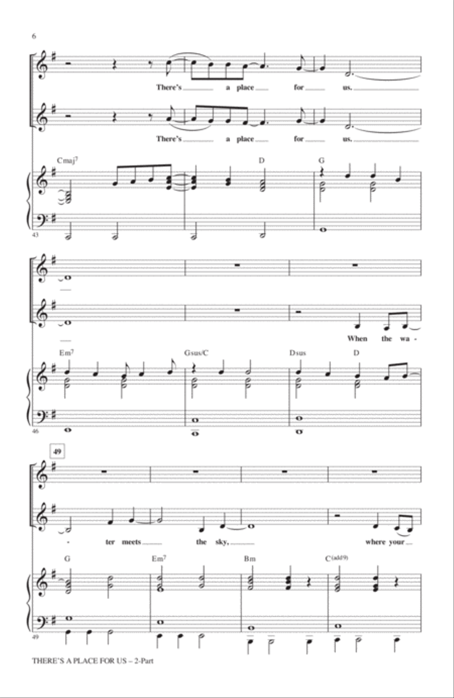 There's A Place For Us There's A Place For Us 2-Part scores gallery preview page 5