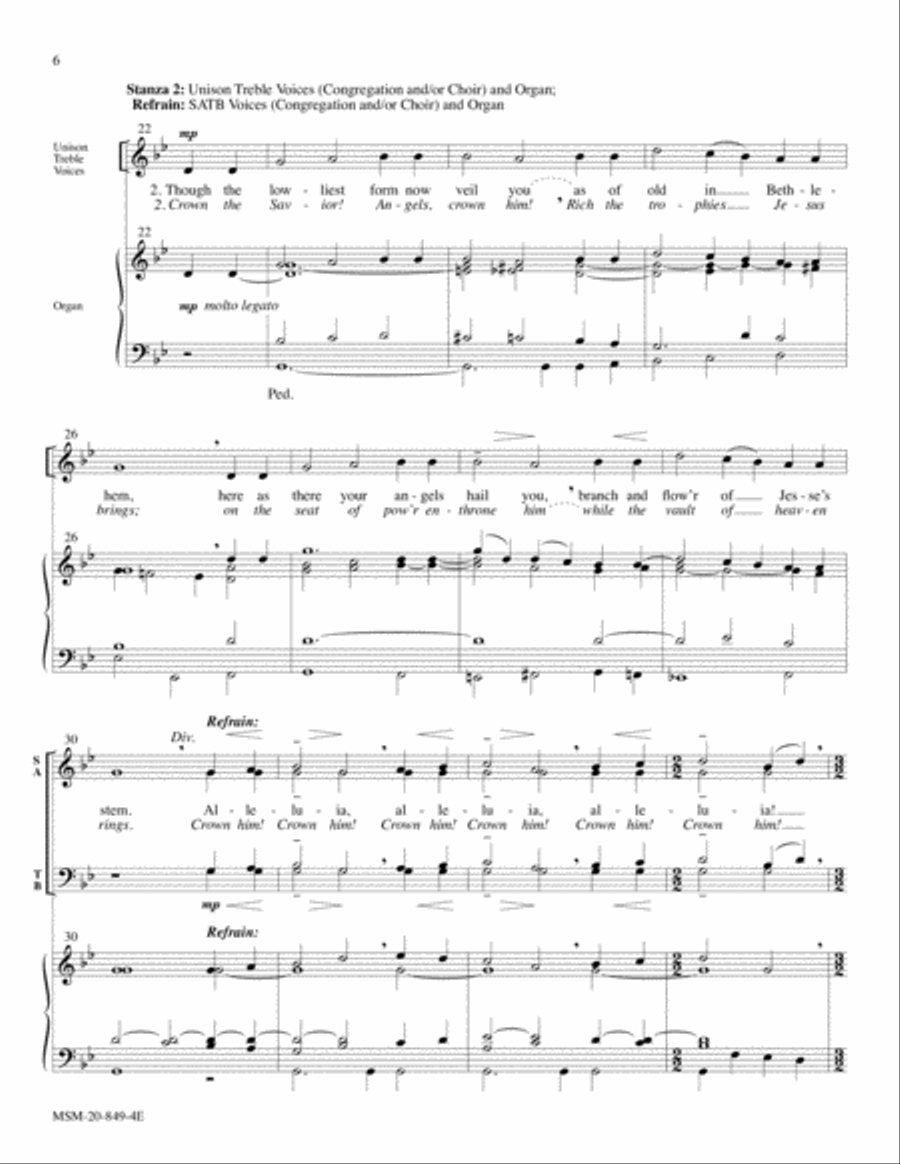 Lord, Enthroned in Heavenly Splendor (Bryn Calfaria) 4-Part scores gallery preview page 6