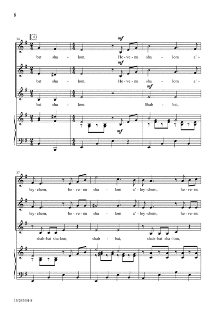 Hevenu Shalom A'leychem Hevenu Shalom A'leychem SSA scores gallery preview page 9