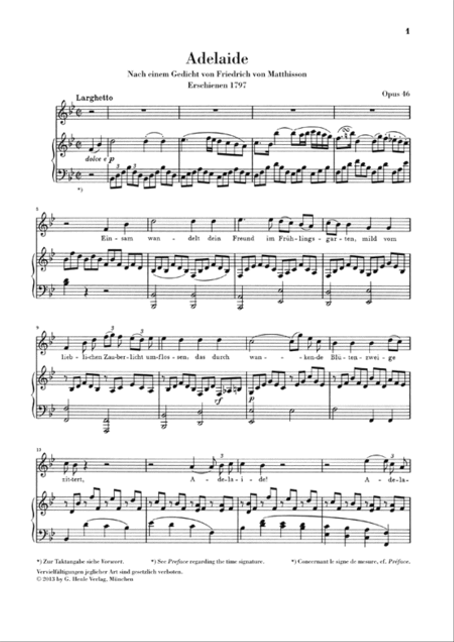 Adelaide, Op. 46 High Voice scores gallery preview page 2