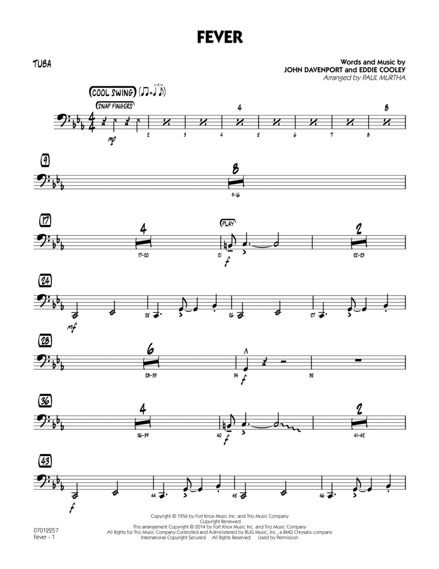 Fever - Tuba Fever - Tuba Jazz Ensemble scores gallery preview page 1
