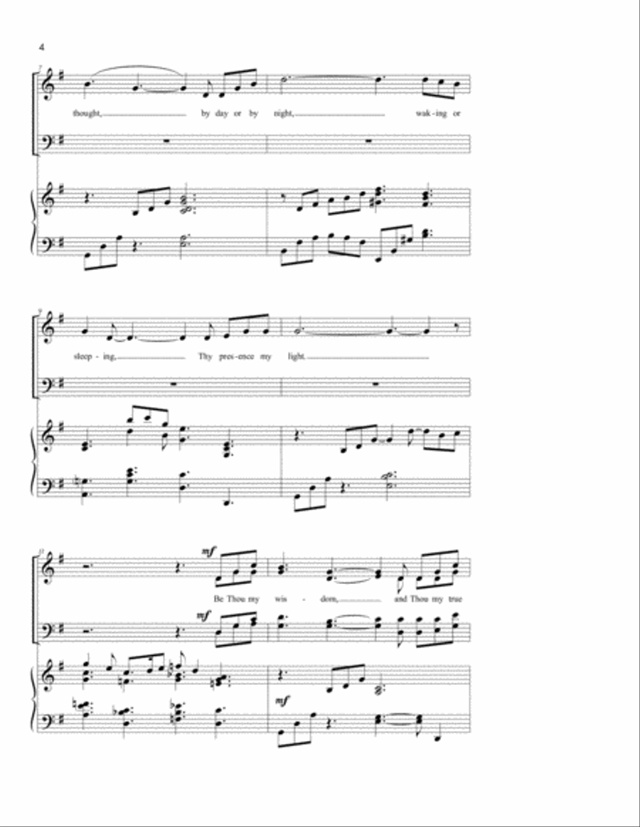 Be Thou My Vision 4-Part scores gallery preview page 3