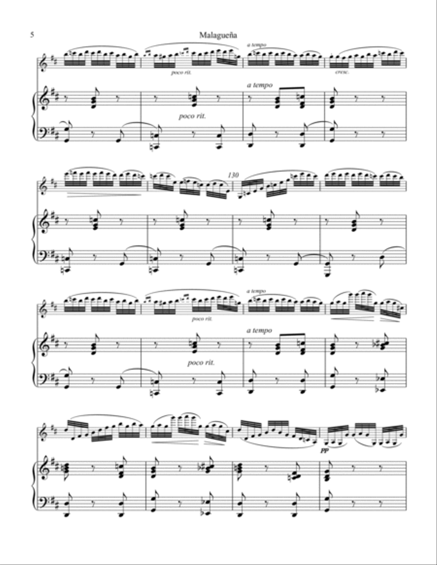 4 Spanish Dances by Sarasate for violin and piano Violin Solo scores gallery preview page 6