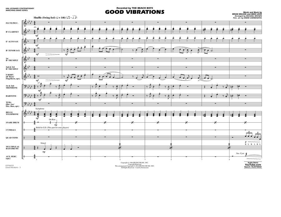 Good Vibrations - Conductor Score (Full Score) Marching Band scores gallery preview page 2