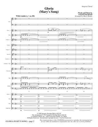 Gloria (Mary's Song) - Full Score