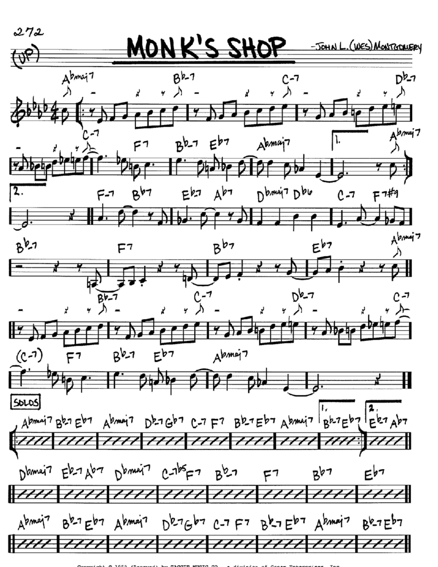 Monk's Shop Monk's Shop C Instrument scores gallery preview page 1