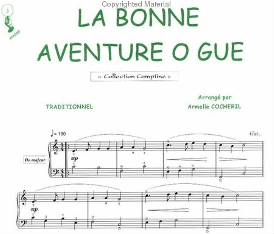 La bonne aventure (Comptine) Guitar Tablature scores gallery preview page 2
