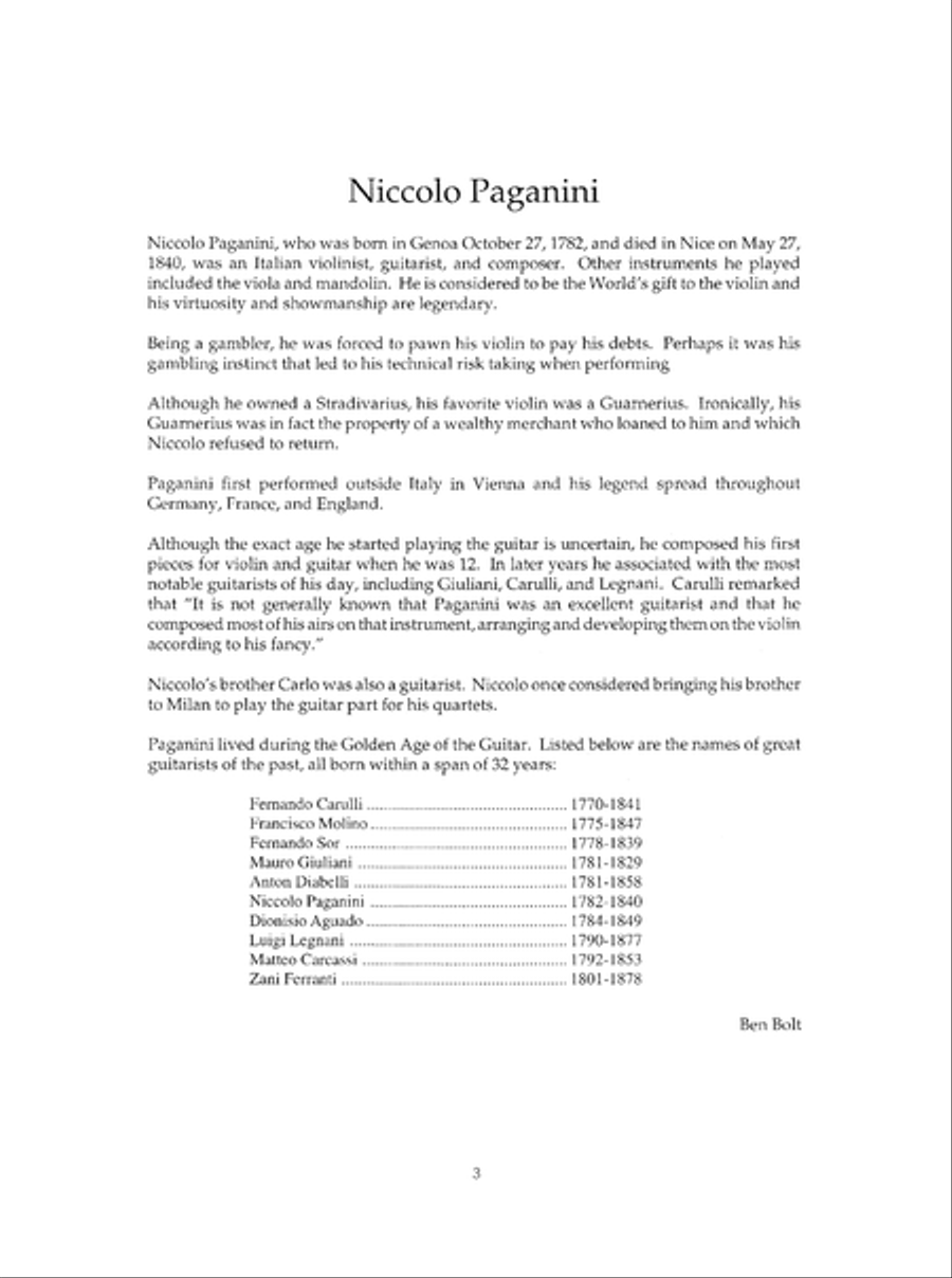 Paganini for Acoustic Guitar Acoustic Guitar scores gallery preview page 9
