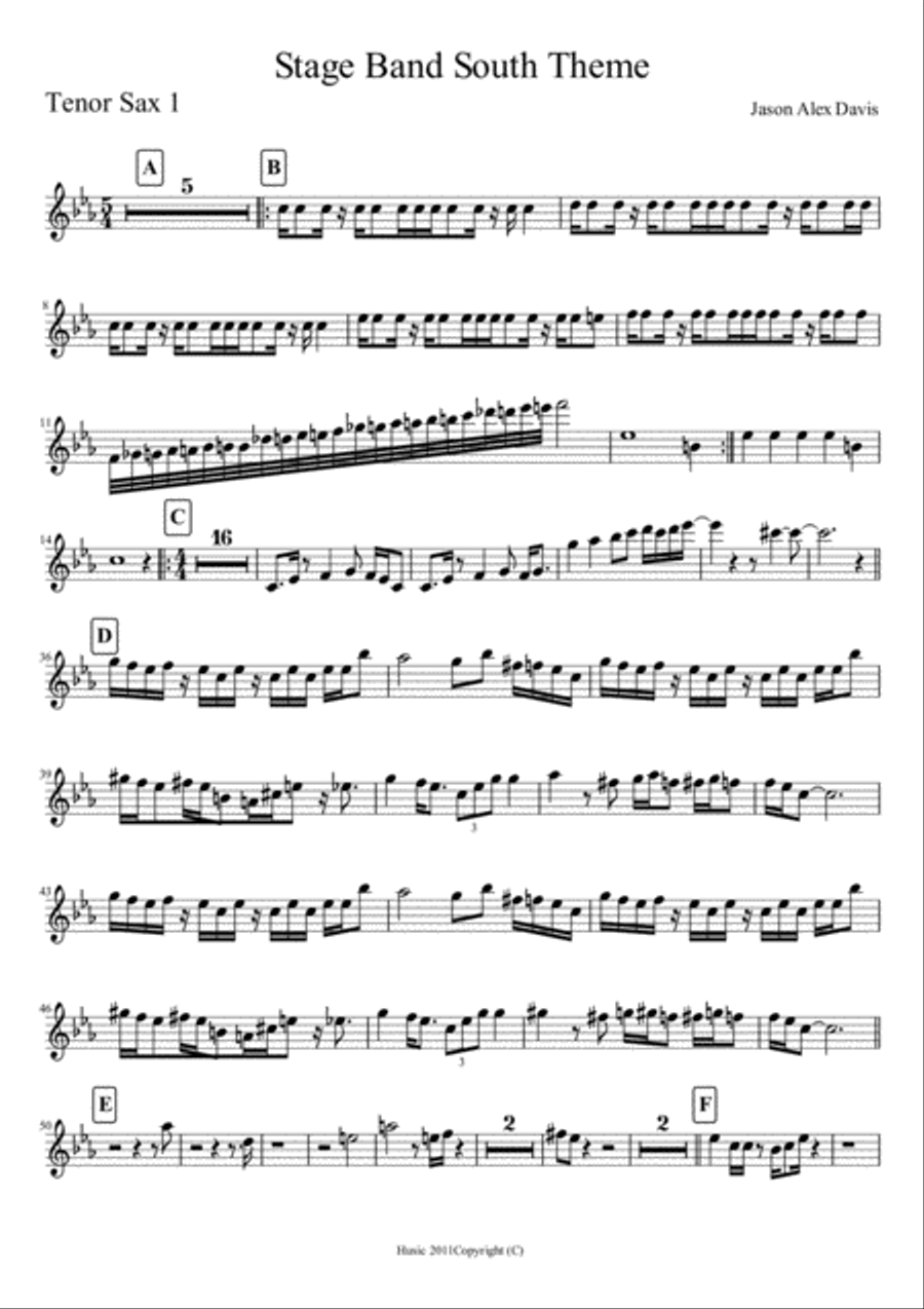 Stage Band South Theme Jazz Ensemble scores gallery preview page 5