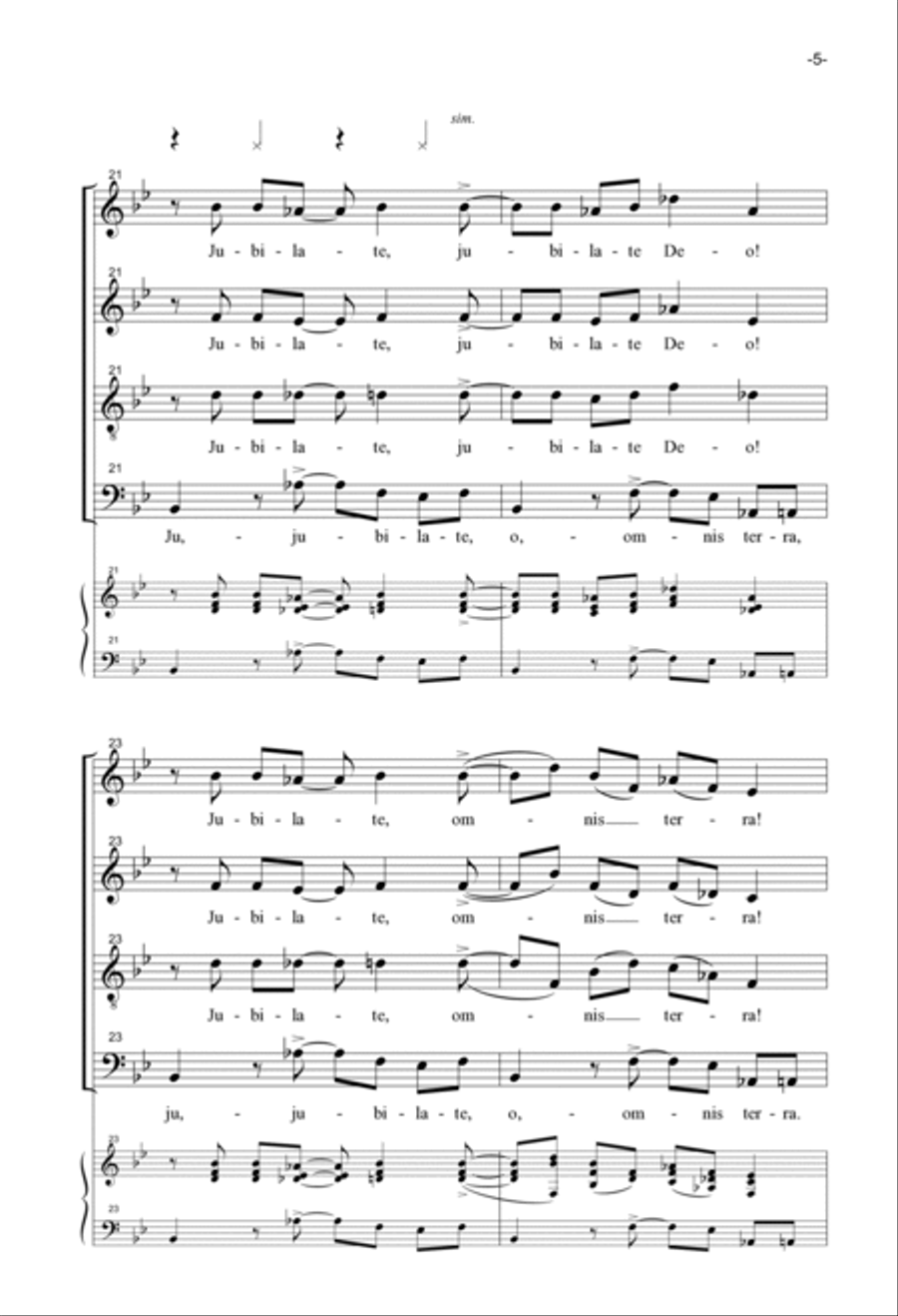 Jubilate Deo 4-Part scores gallery preview page 6