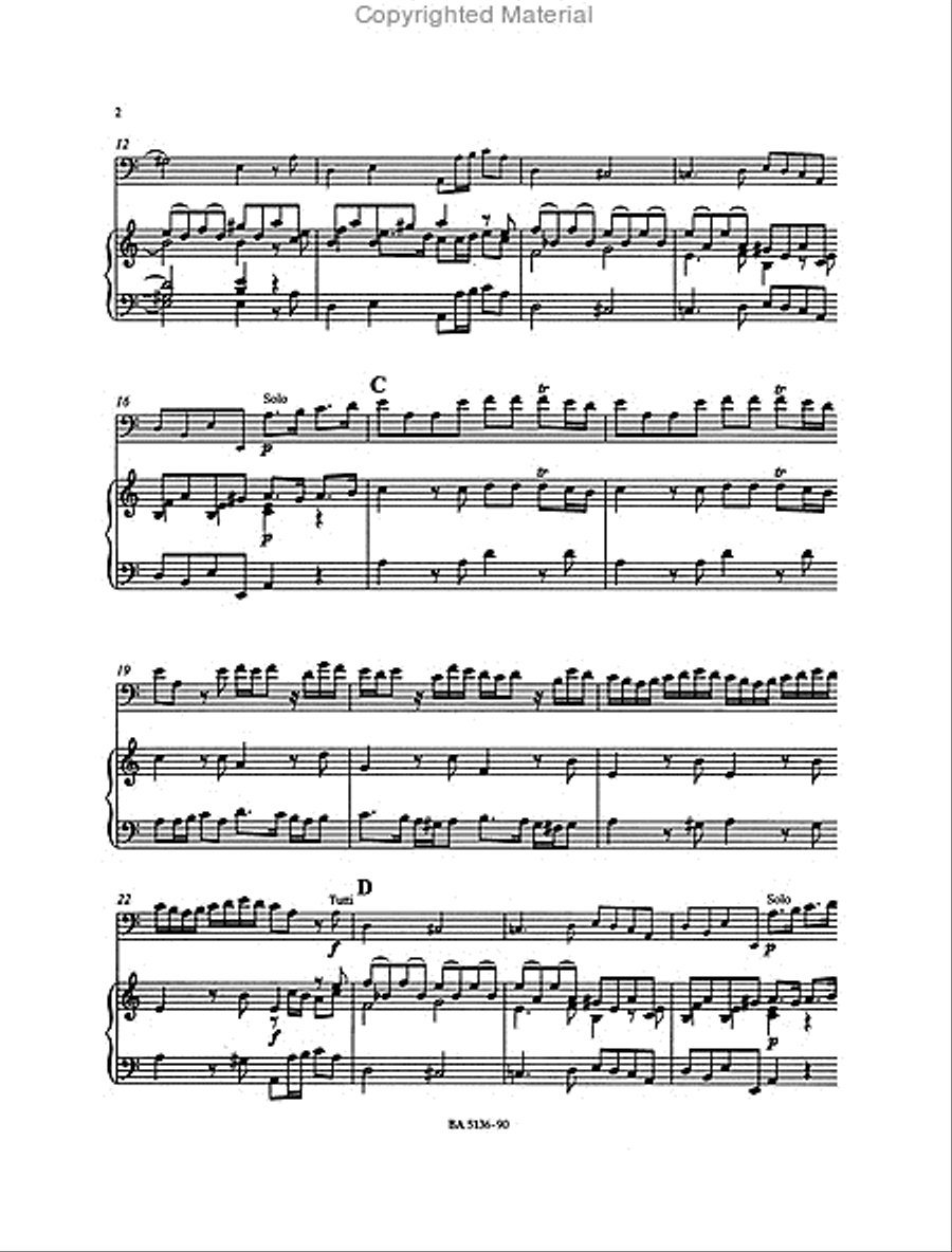 Concerto for Violoncello, Strings and Basso continuo A minor (after BWV 593) Piano scores gallery preview page 3