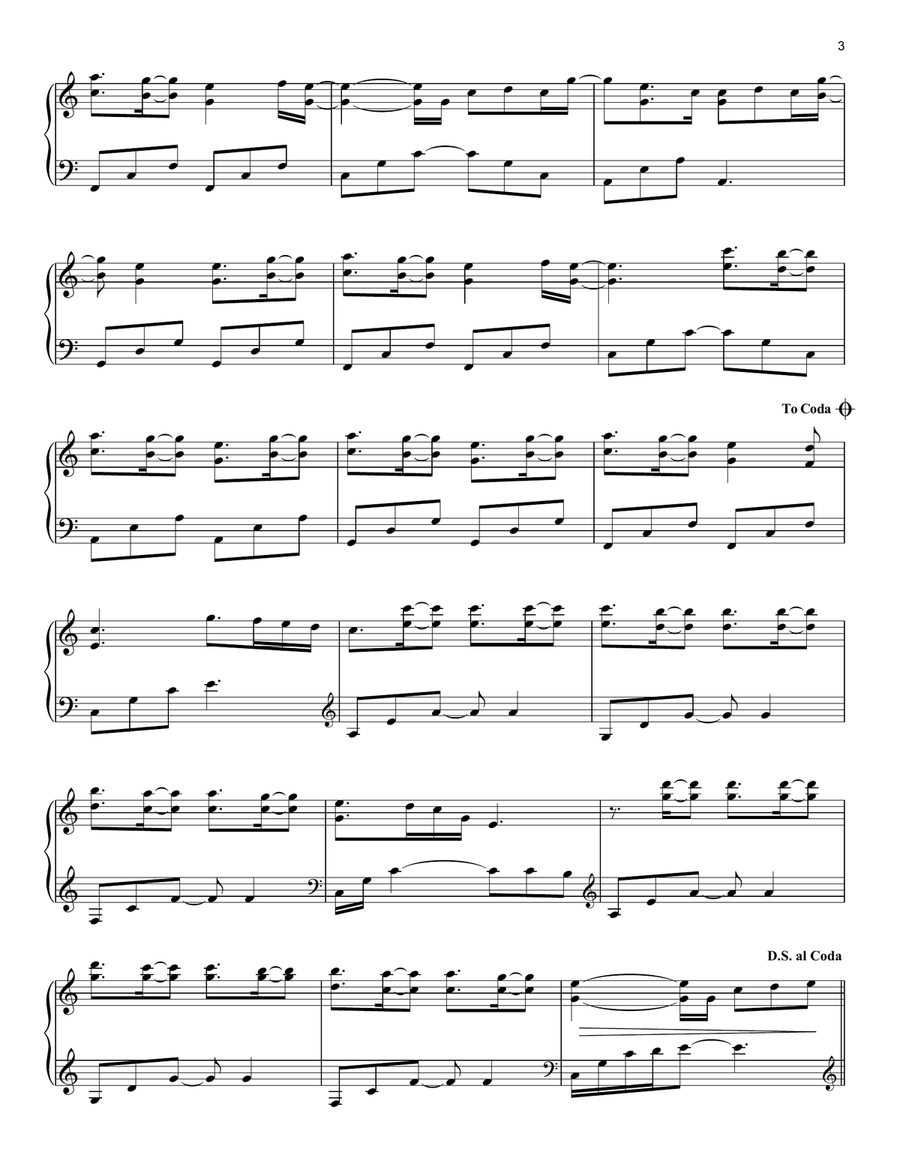 Reckless Love Reckless Love Piano Solo scores gallery preview page 3