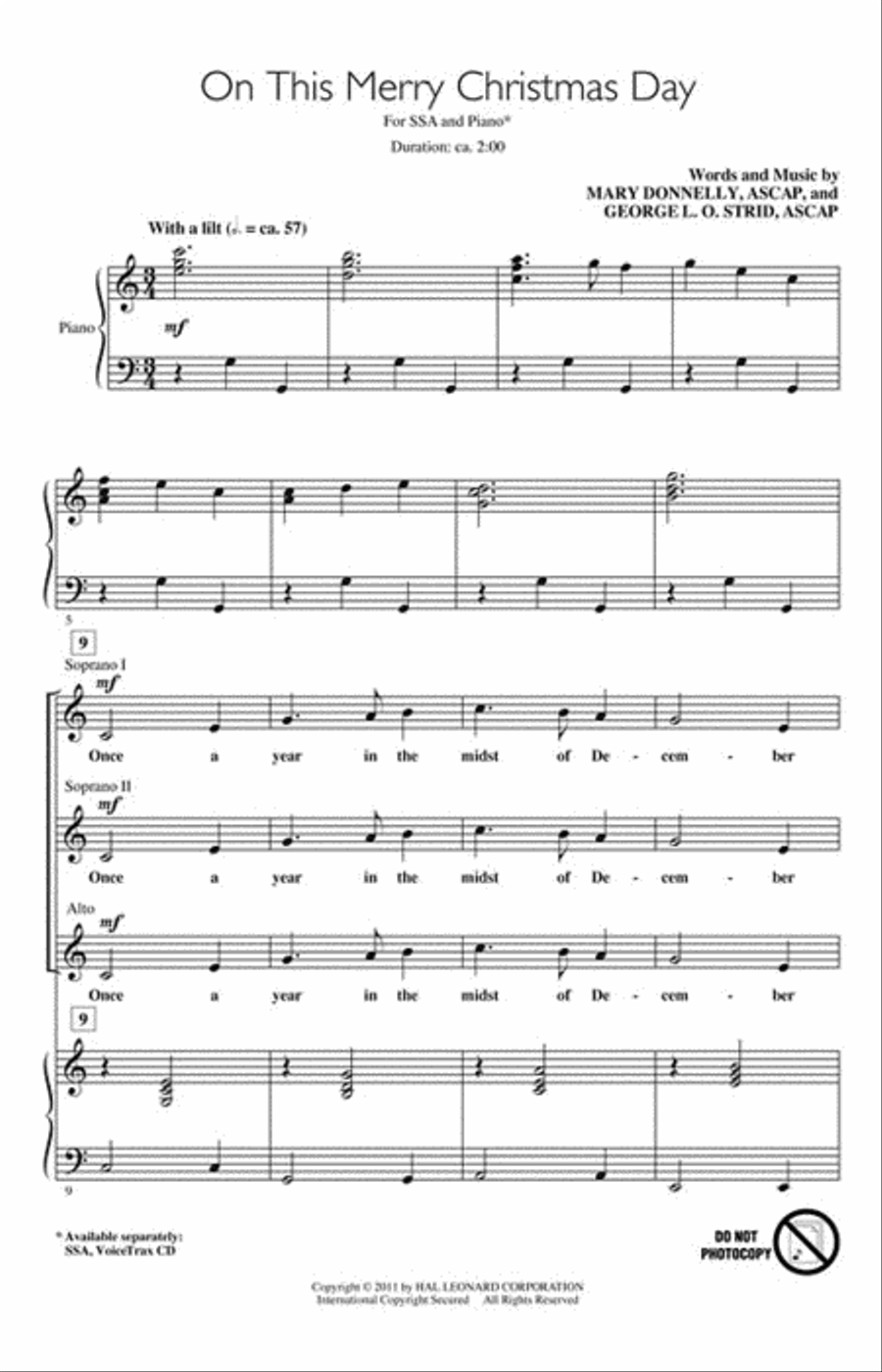 On This Merry Christmas Day Choir scores gallery preview page 2