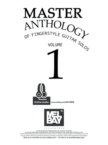 Master Anthology of Fingerstyle Guitar Solos, Volume 1 image number null