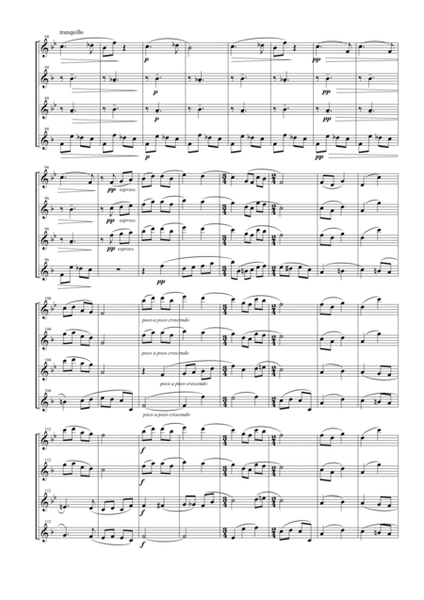 Andante Cantabile for Saxophone Quartet (SATB) image number null