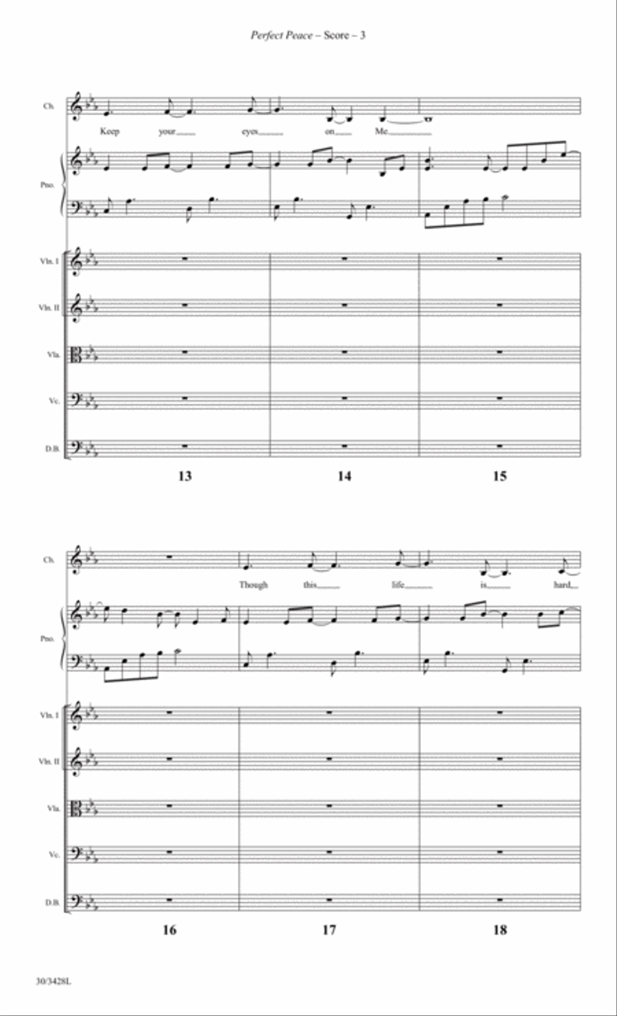 Perfect Peace - Instrumental Ensemble Score and Parts Choir scores gallery preview page 6