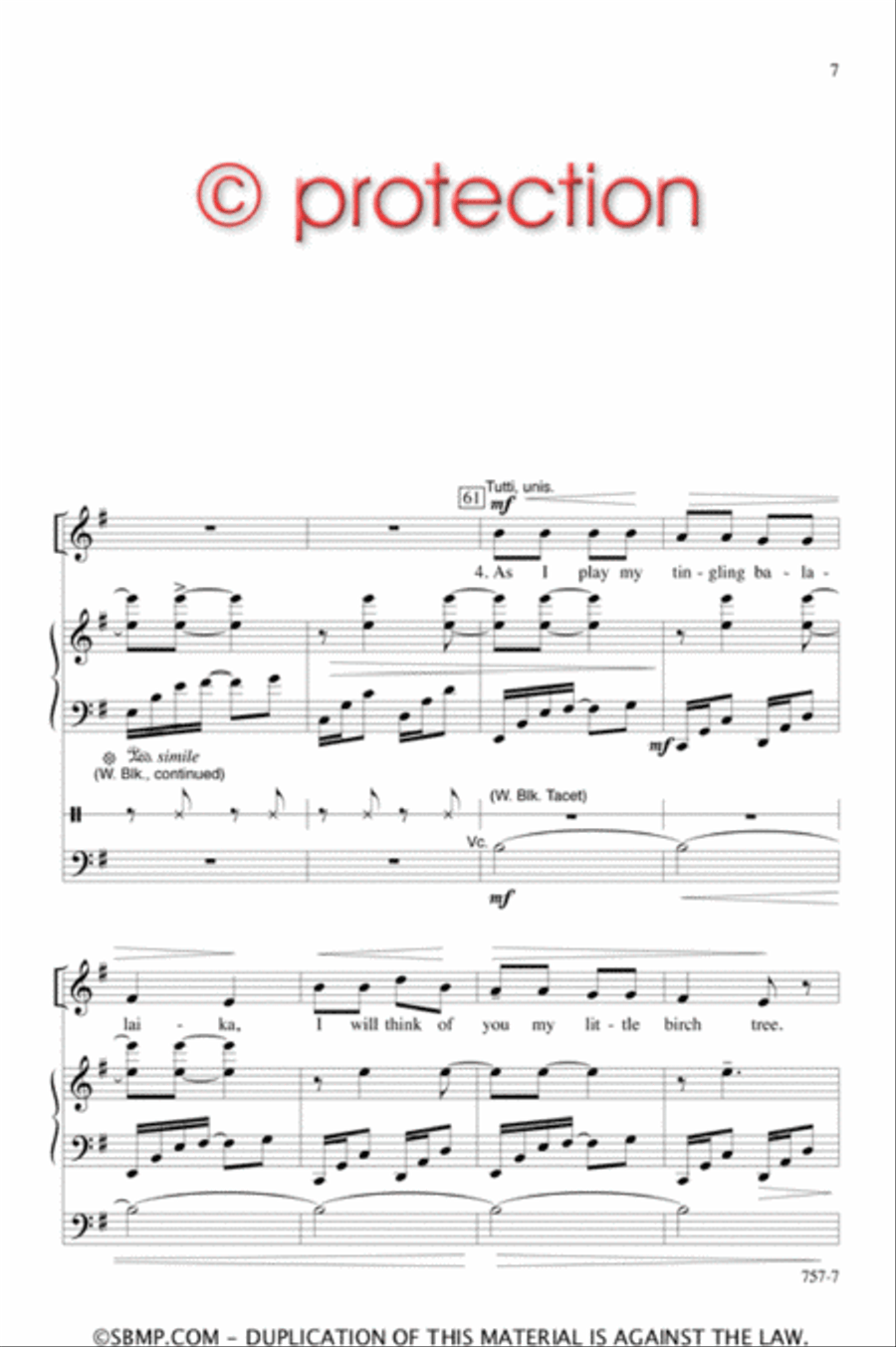 Little Birch Tree - SA Octavo SA scores gallery preview page 6