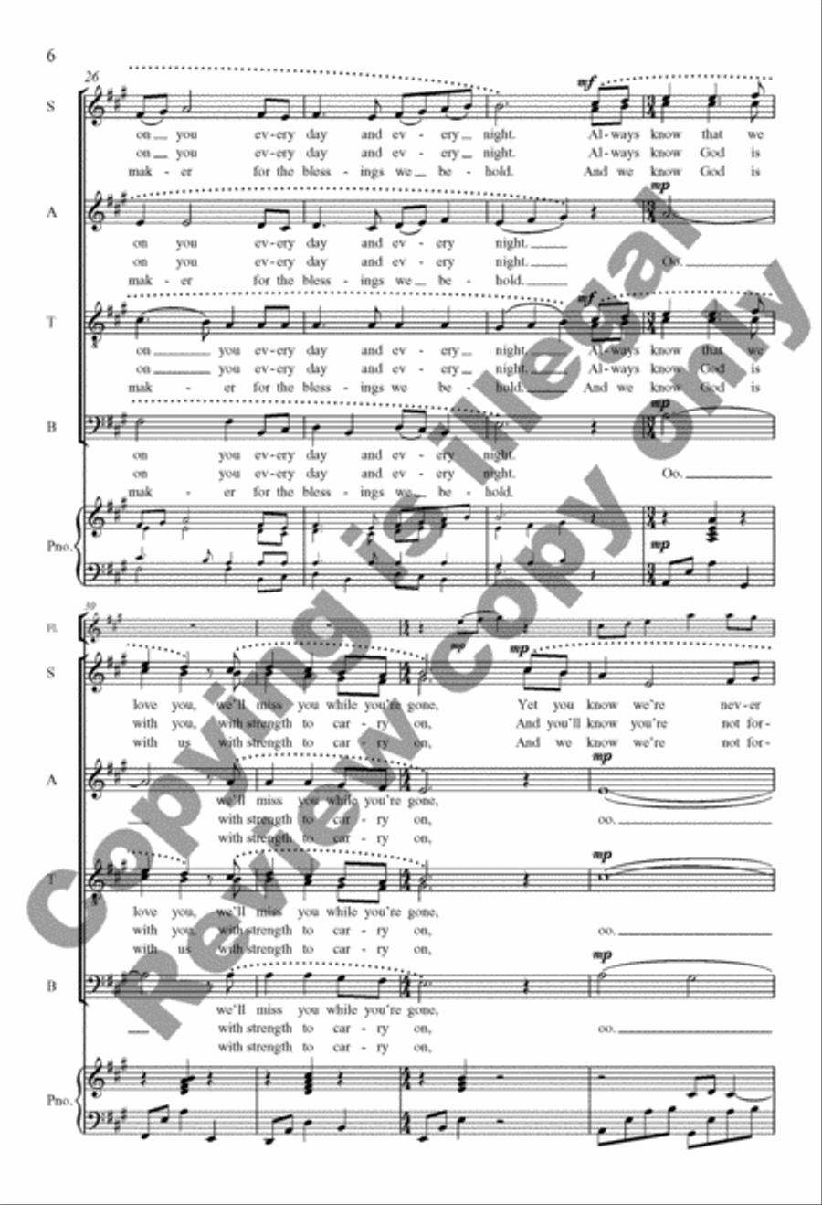 A Fond Farewell A Fond Farewell 4-Part scores gallery preview page 12