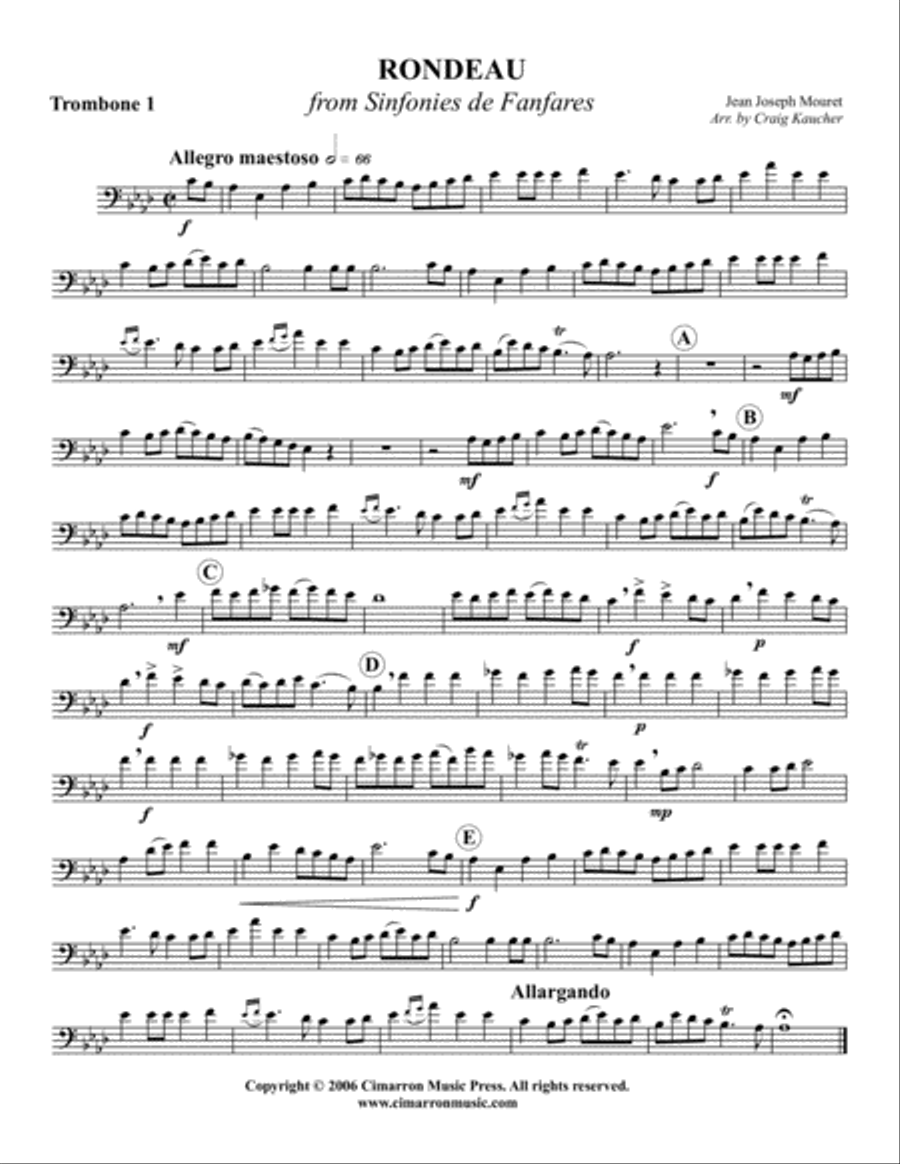 Rondeau Trombone Quartet scores gallery preview page 4