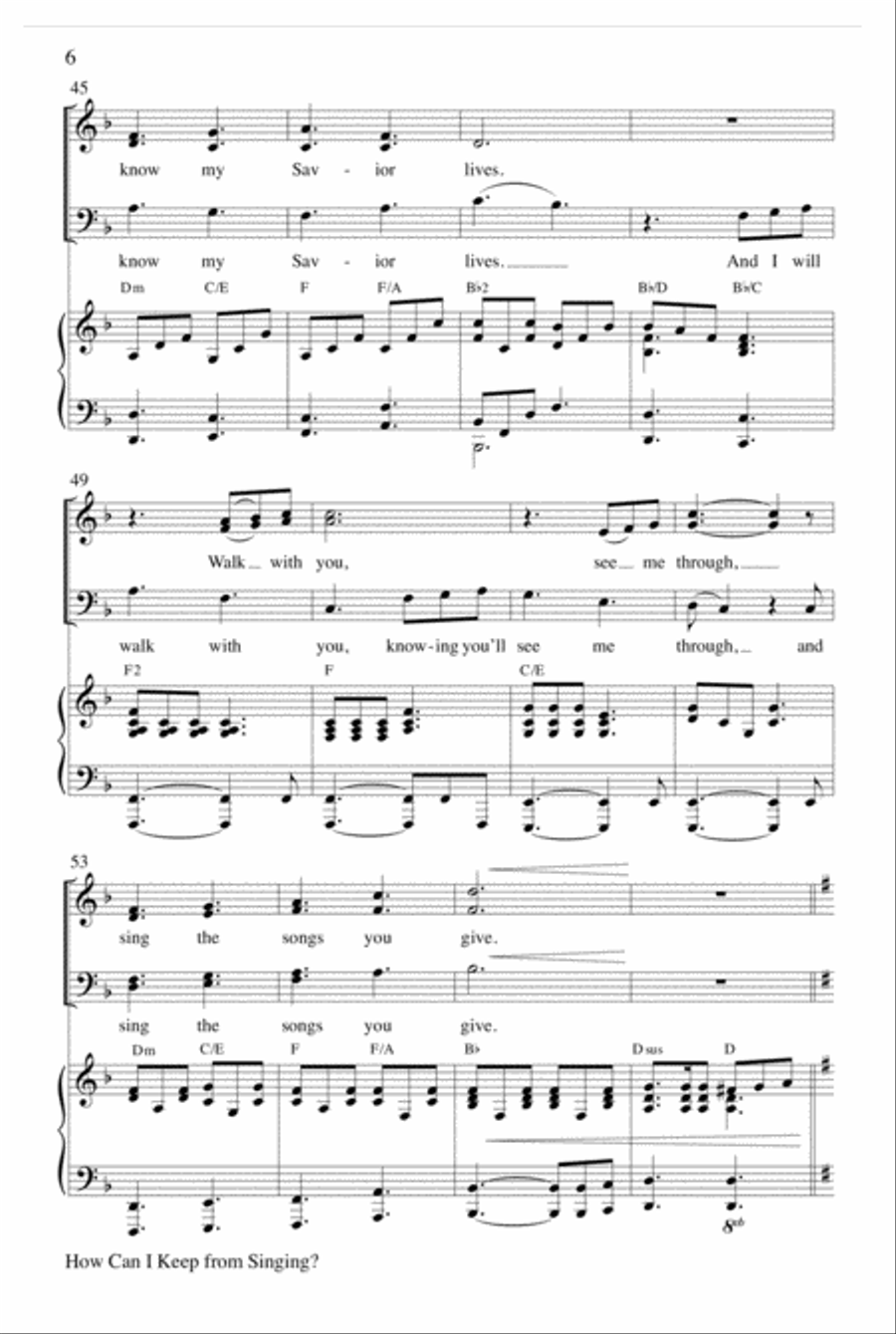 How Can I Keep From Singing? Choir scores gallery preview page 6