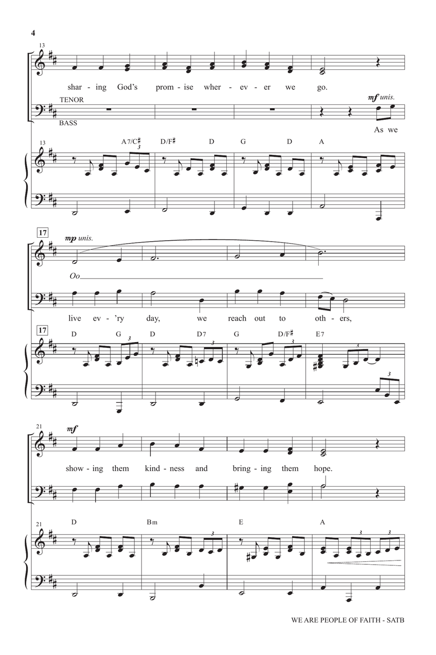We Are People Of Faith We Are People Of Faith 4-Part scores gallery preview page 2