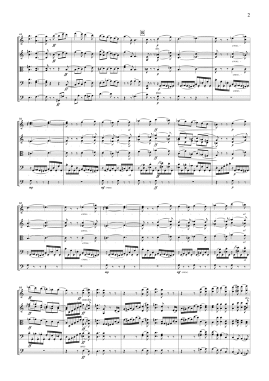 Tchaikowsky Serenade for String Orchestra, for string orchestra, ST010 String Quartet scores gallery preview page 2
